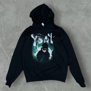 Yeat North American Tour Hoodie Mens Size Large Black Double Sided 2023